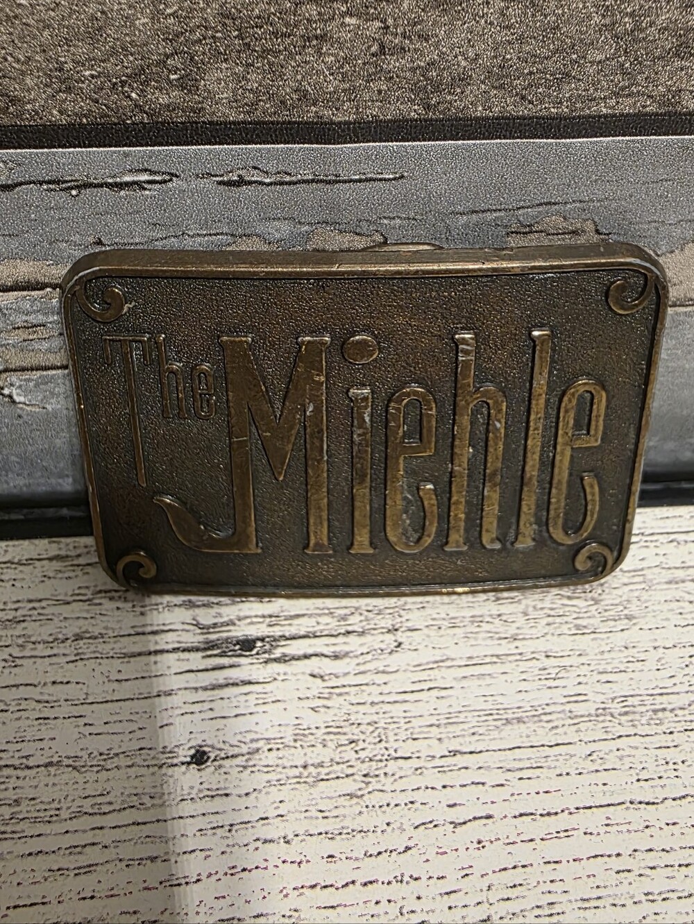 Michele Bronze-Tone Decorative Belt Buckle